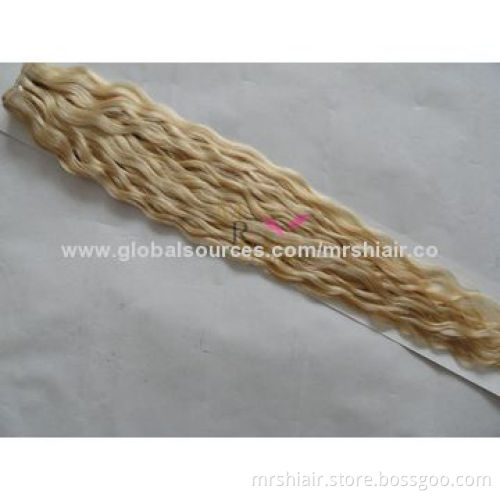 22-Inch Blond Water Wave European Remy Hair Weaves